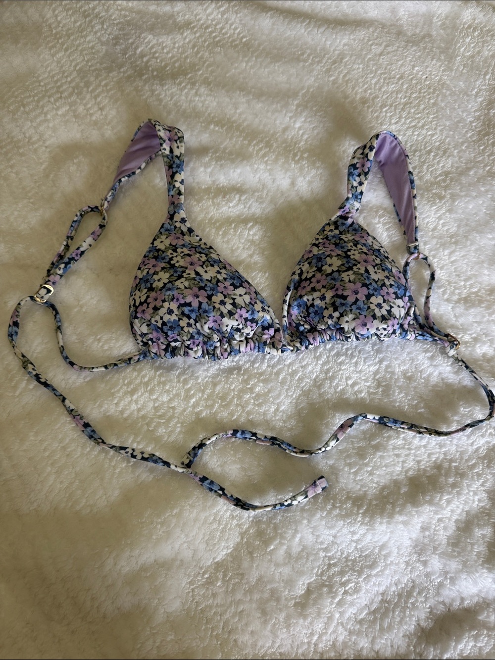 Hollister Triangle Bikini Top Floral new without tags size XS